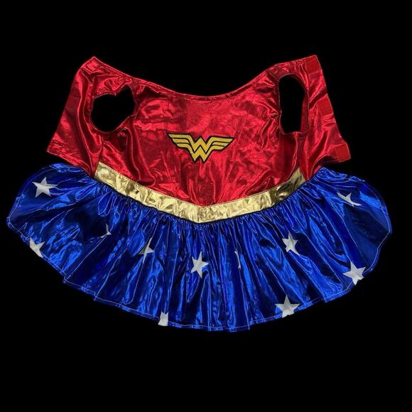 Rubie’s Wonder Woman Pet Costume Medium Red Blue Gold Stars Dog Dress DC Comics - Picture 10 of 10